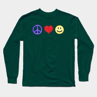 Peace Love Happiness Attire Long Sleeve T-Shirt